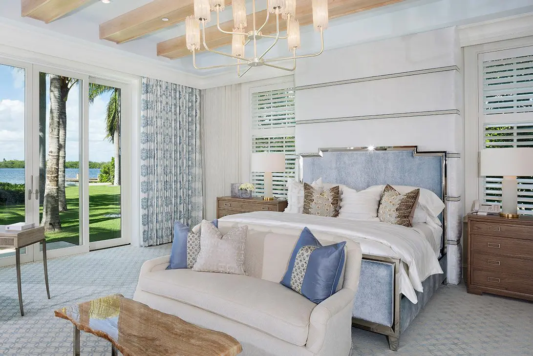 Contemporary Design Elegant Lakefront in Palm Beach Bedroom