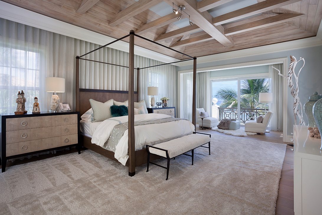 Tropical Georgian-Style Design Gulf Stream Estate Bedroom