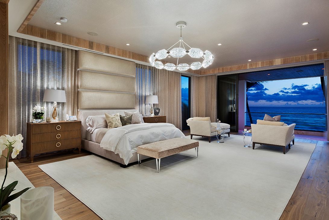 Marc-Michaels Ultra Modern Design Oceanfront Hillsboro Mile Estate Master Bedroom