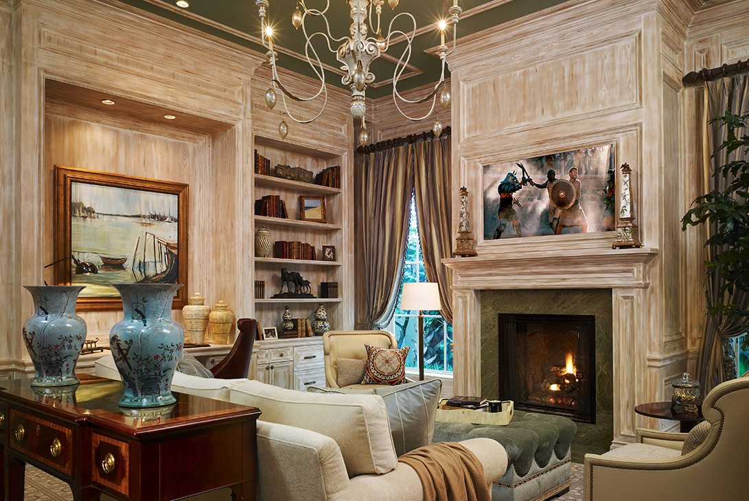 Traditional Design Fireplace in Palm Beach