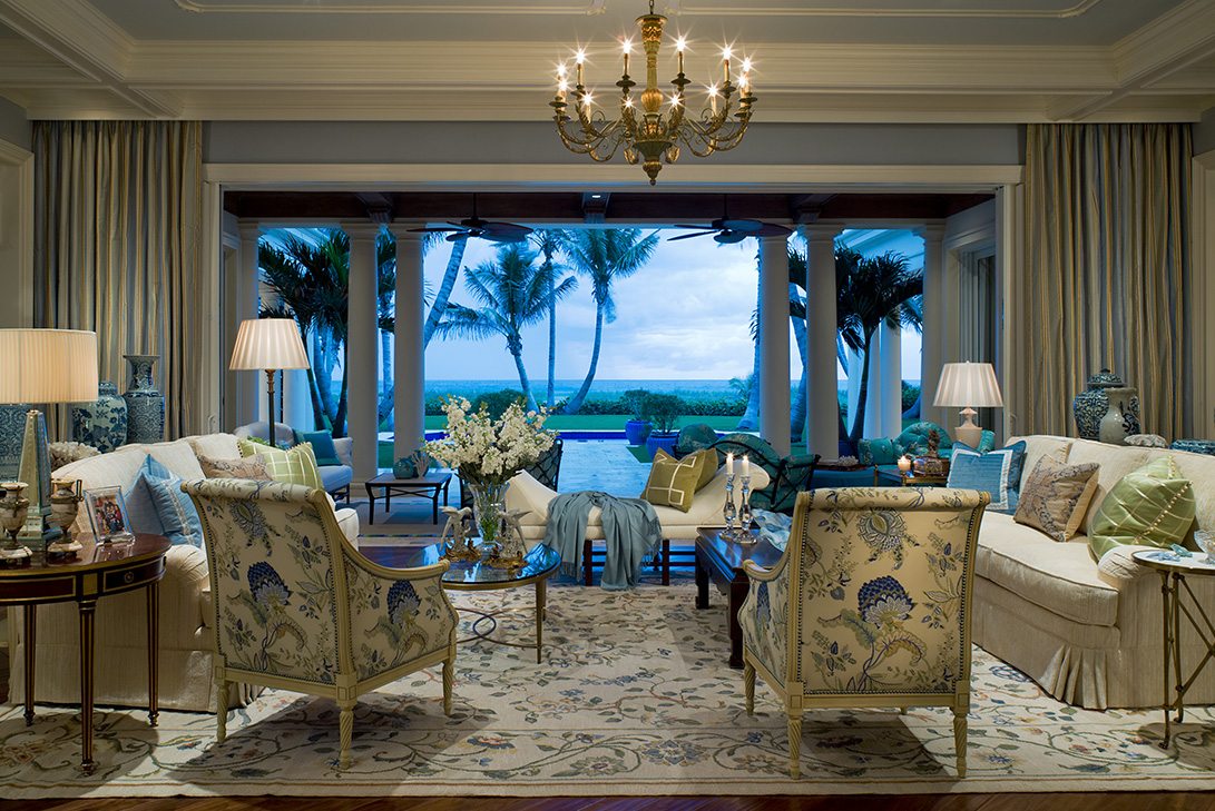 Traditional Design Living Room in Palm Beach