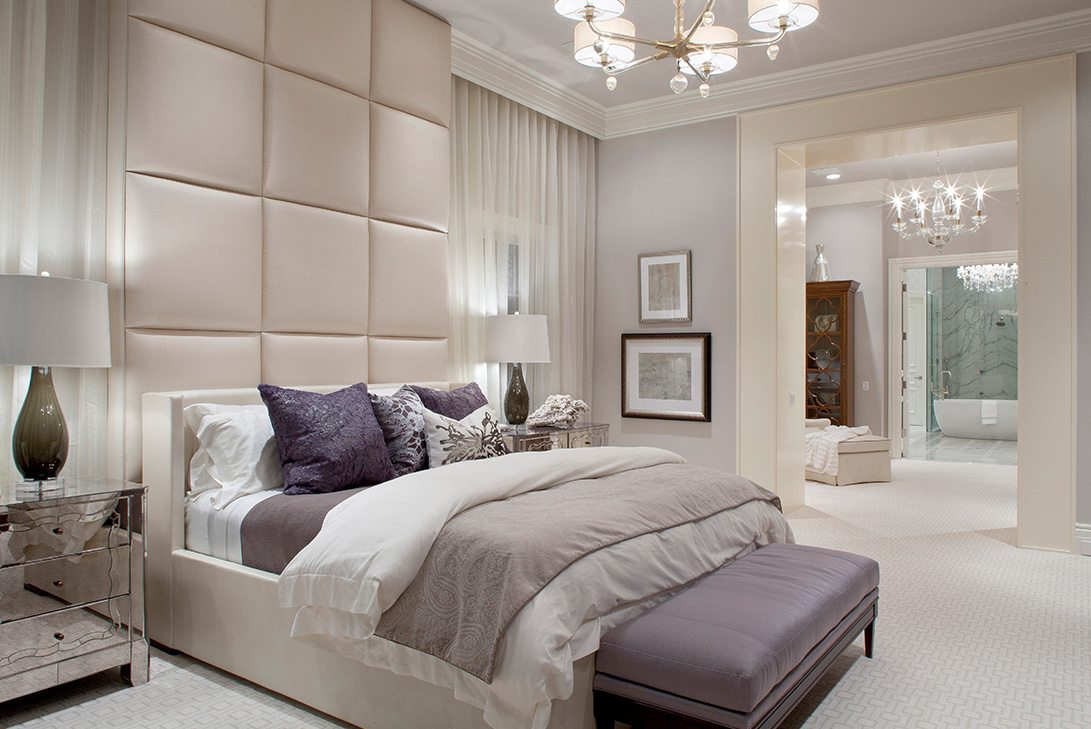 Ocean-to-Lake Traditional Design Manalapan Estate Master Bedroom