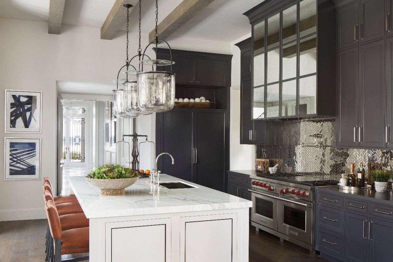 dark grey cabinet kitchen