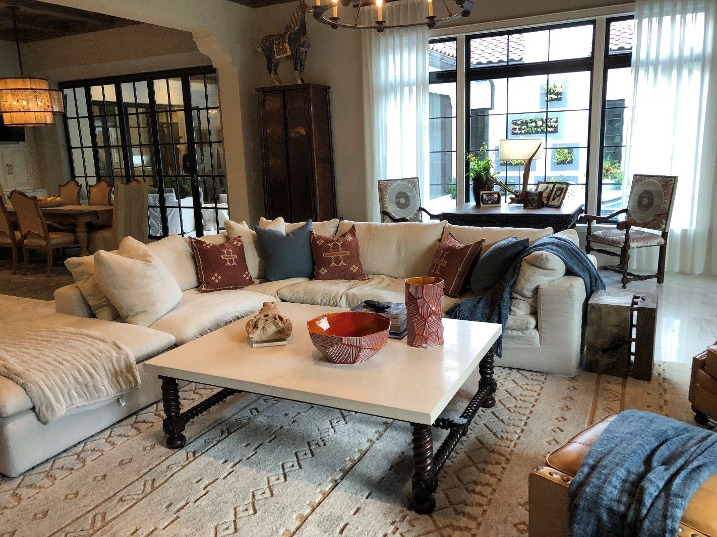 living room with neutral colors