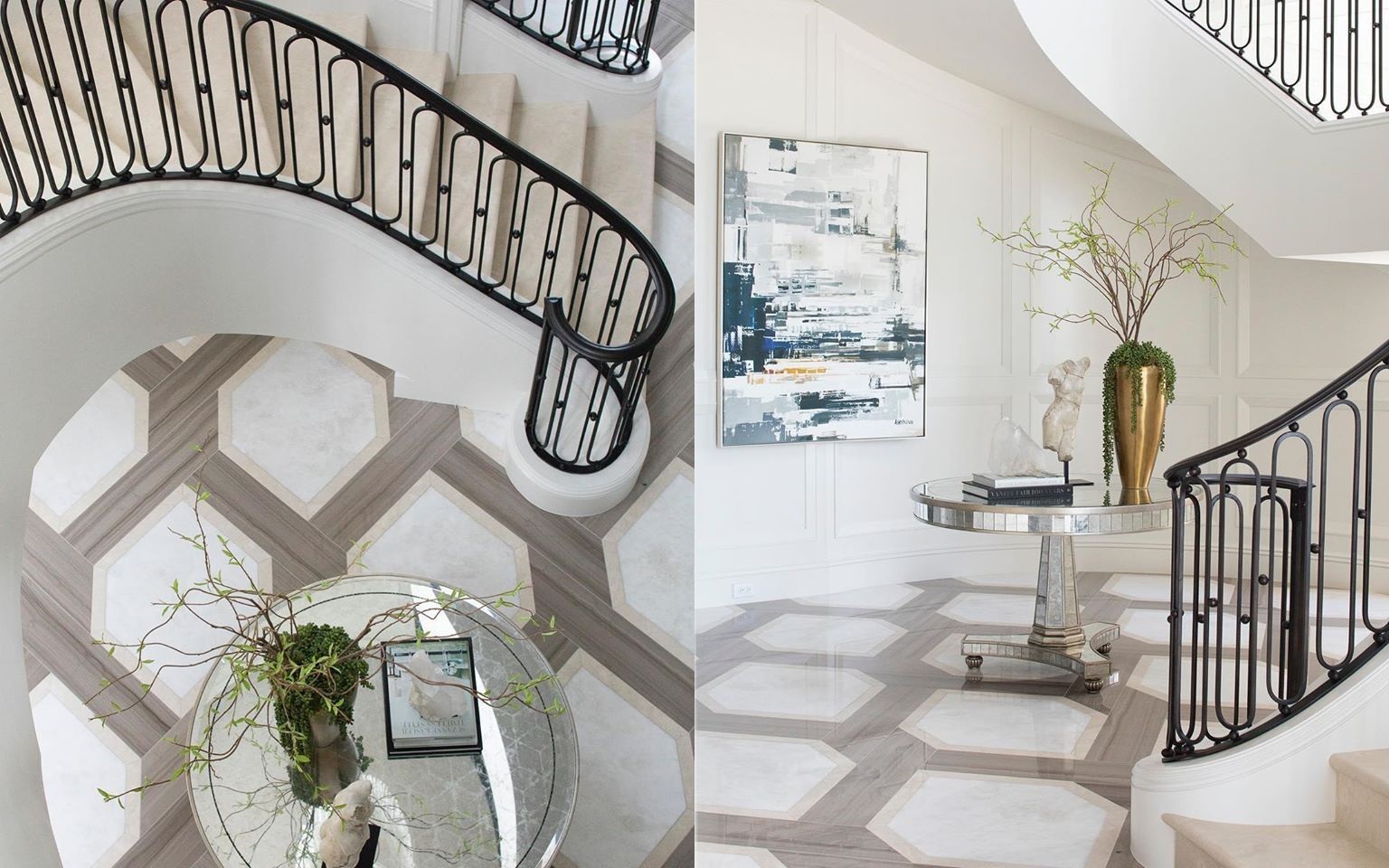 Palm Beach Estate's classically elegant grand foyer