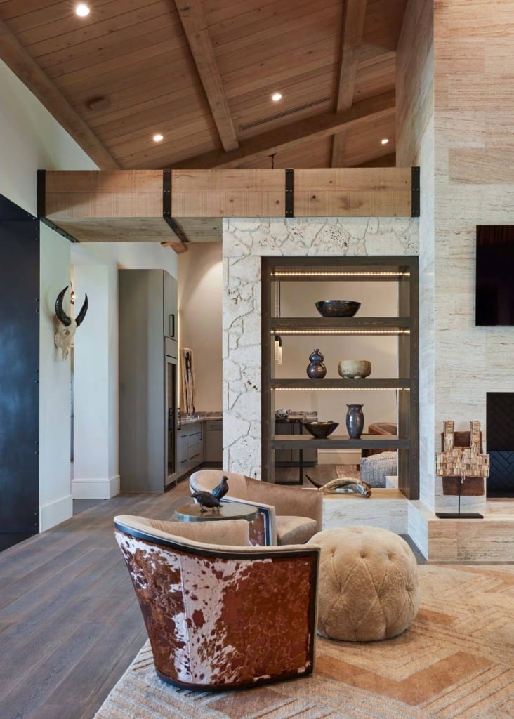 living room designed with texture