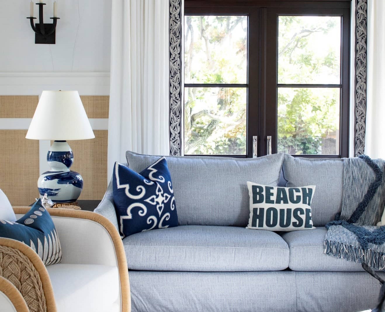 room designed with a beach texture