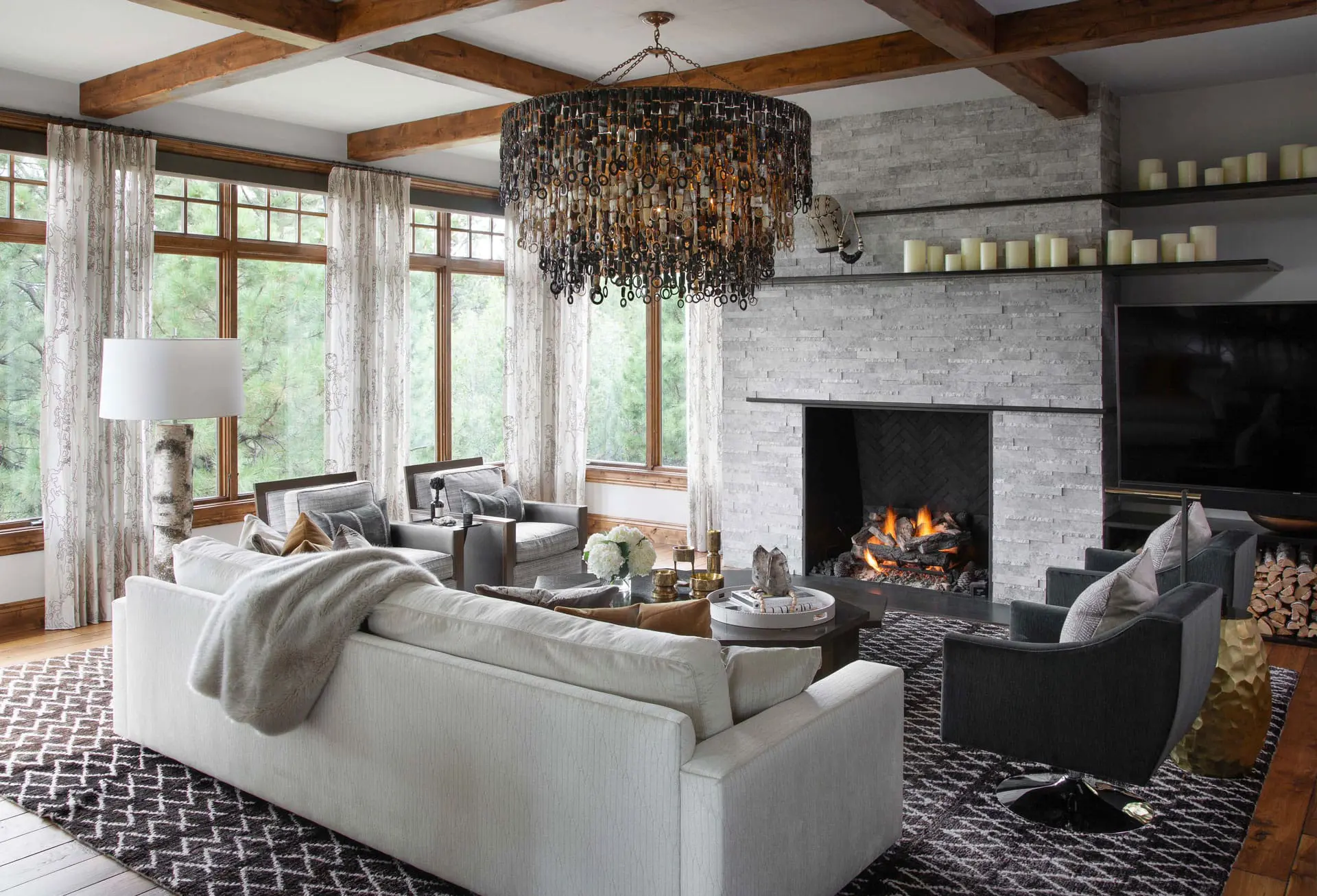 Colorado Mountain Home designed by luxury interior design firm, Marc-Michaels Interior design