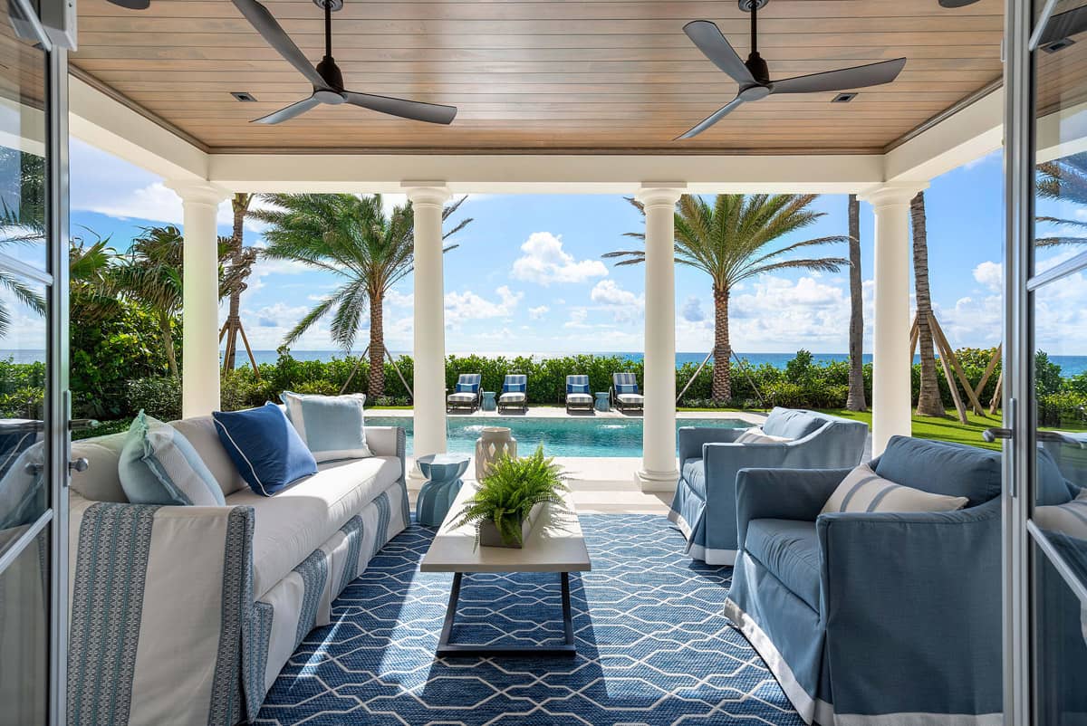 Luxury-Interior-Design-Palm-Beach-Patio Luxury outdoor space designed by Palm Beach Interior Designer Marc-Michaels