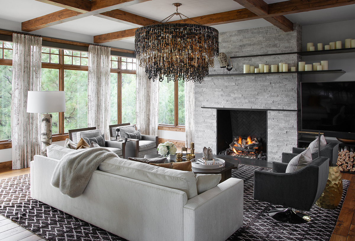 Fireplace design ideas - Rustic Glam
