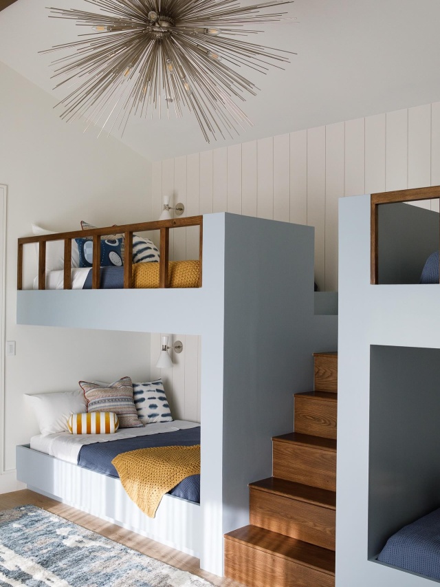 Let them enjoy the summer camp vibes all year long ☀️ #bunkbeds #kidsroom #bunkbeddesign #interiordesign #luxuryhomes #pinecreeksportingclub #okeechobee