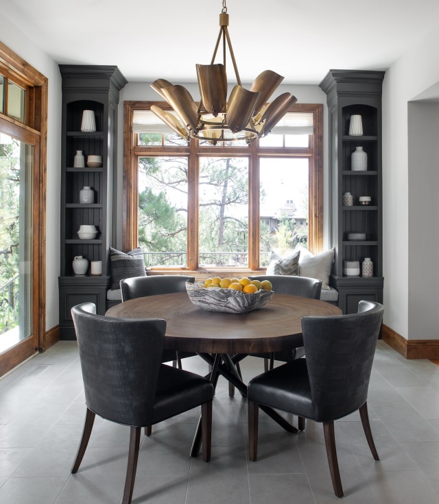 Breakfast with a view ☕️ Swipe for the before of this Castle Rock, Colorado renovation! #renovation #beforeandafter #interiordesign #colorado #coloradohomes #coloradoliving #castlepines