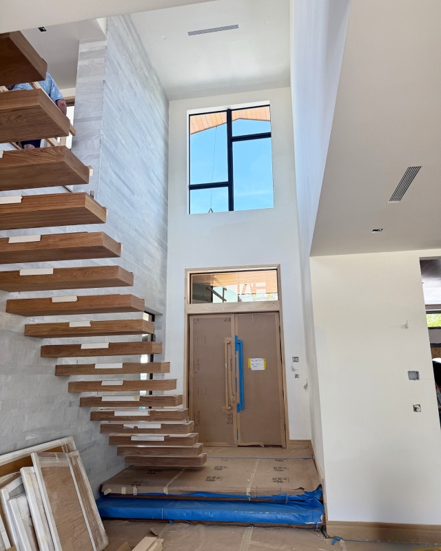 Site visit! We are loving all the mid-century modern vibes at our Ft. Lauderdale project 😍 #sitevisit #behindthescenes #interiordesign #floridadesign #midcenturymodern