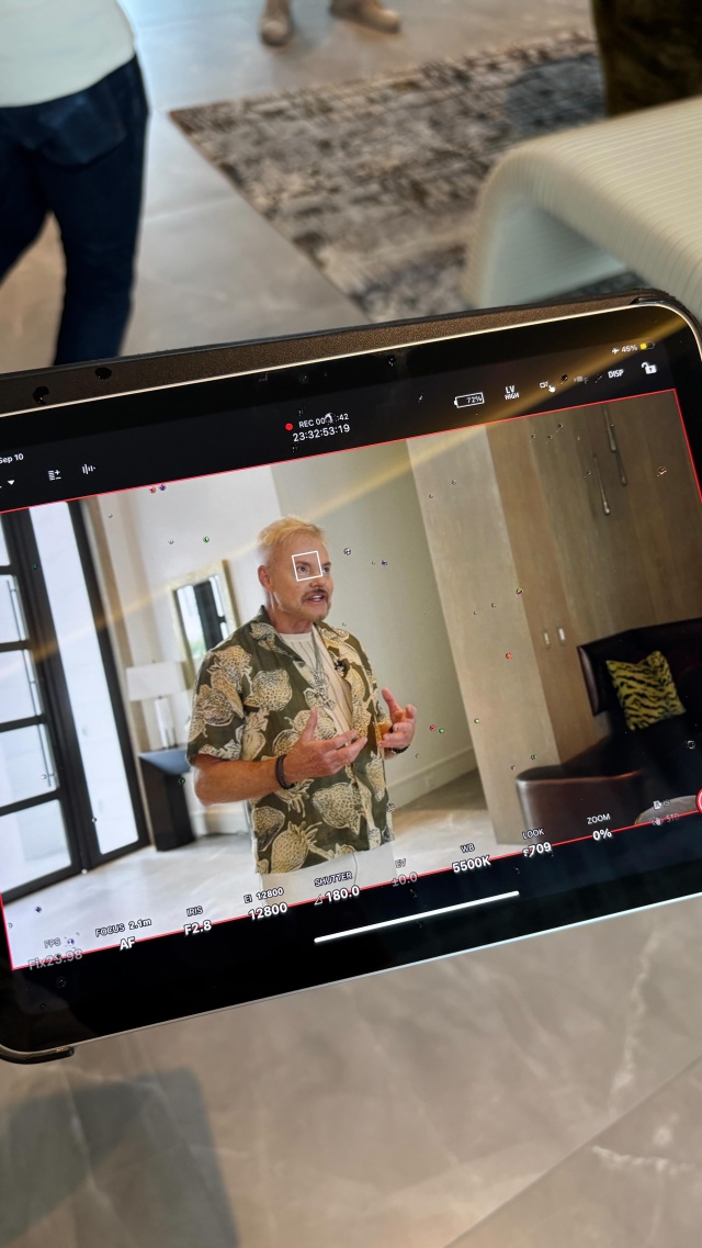@marctheebrand on location yesterday filming something special with @luxemagazine! Stay tuned 👀 #luxe #luxemagazine #interiordesign