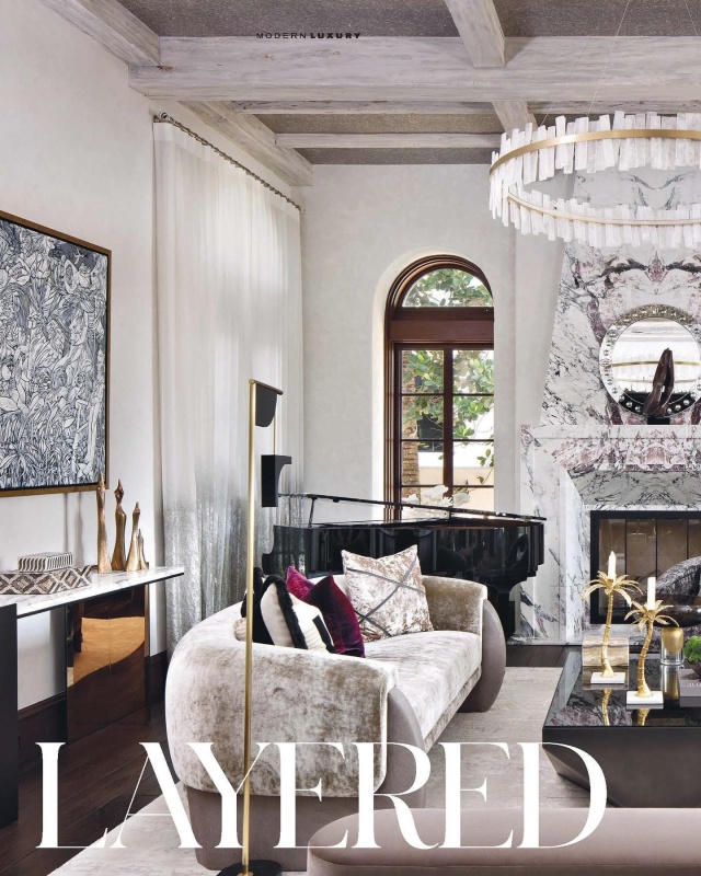 Layered Luster - Marc-Michaels Interior Design Tackles Modern Elegance in This Delray Beach Home @modernluxury #featured #modernluxury #interiordesign #renovation #luxuryhomes #luxurydesign