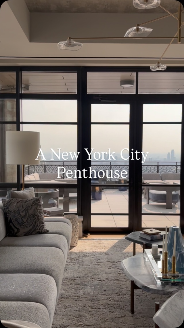 Way up where the city meets the sky… Reminiscing on the dreamiest photoshoot day at our NYC penthouse project.