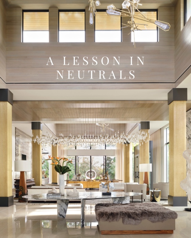 How do you design an expansive home with a neutral palette and soaring ceilings to feel cozy yet cool? Let us show you…