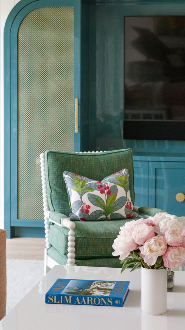 Bold patterns and textures don't compete with a space — they complete it. This Palm Beach home is bright, colorful, and full of joy, just like the young family living in it.